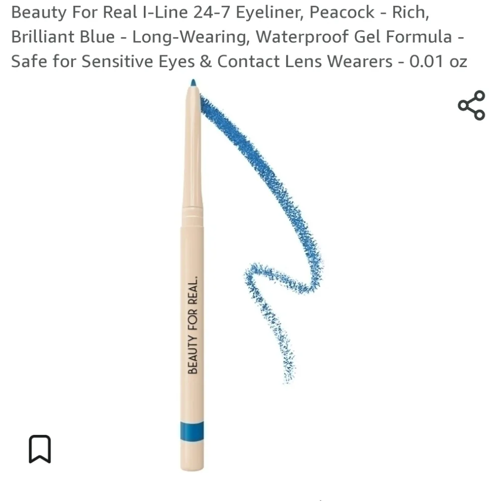 New Beauty for Real 24-7 Gel Eyeliner in Shade Peacock, Full-size 0.3g Festival